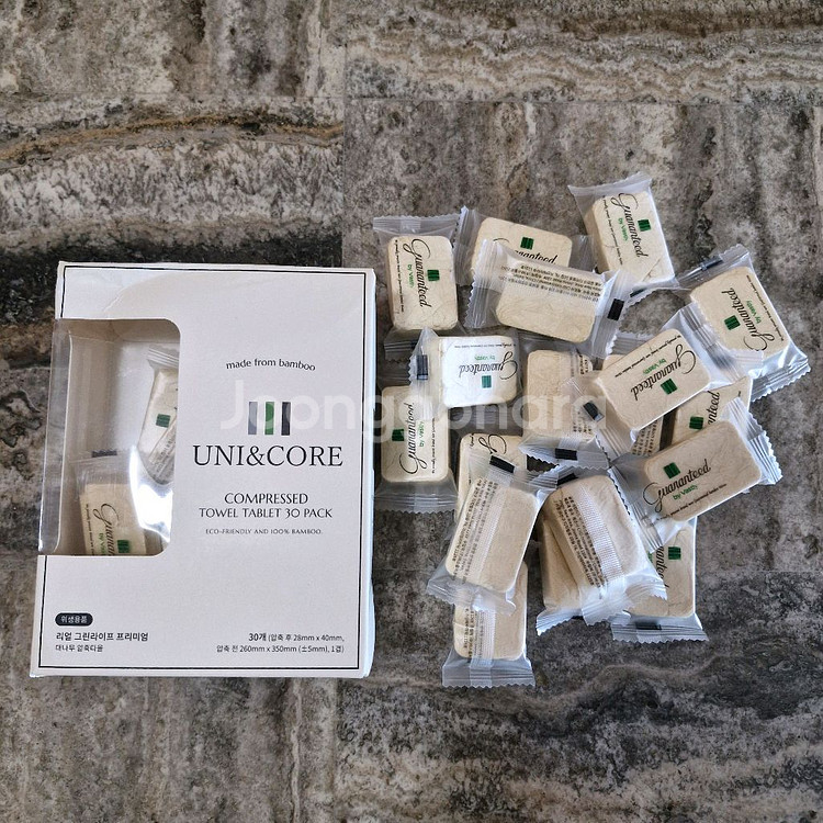 유니앤코어 대나무 타올 30매--0