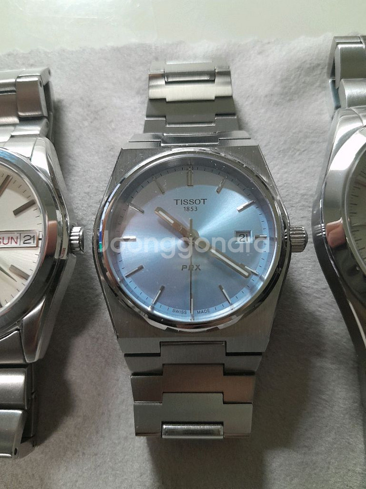 티쏘prx 35 쿼츠 아이스블루 8월구매--4