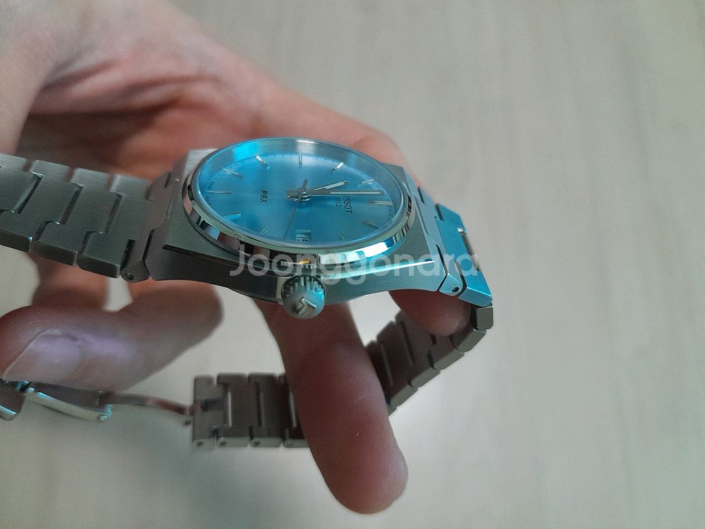 티쏘prx 35 쿼츠 아이스블루 8월구매--2