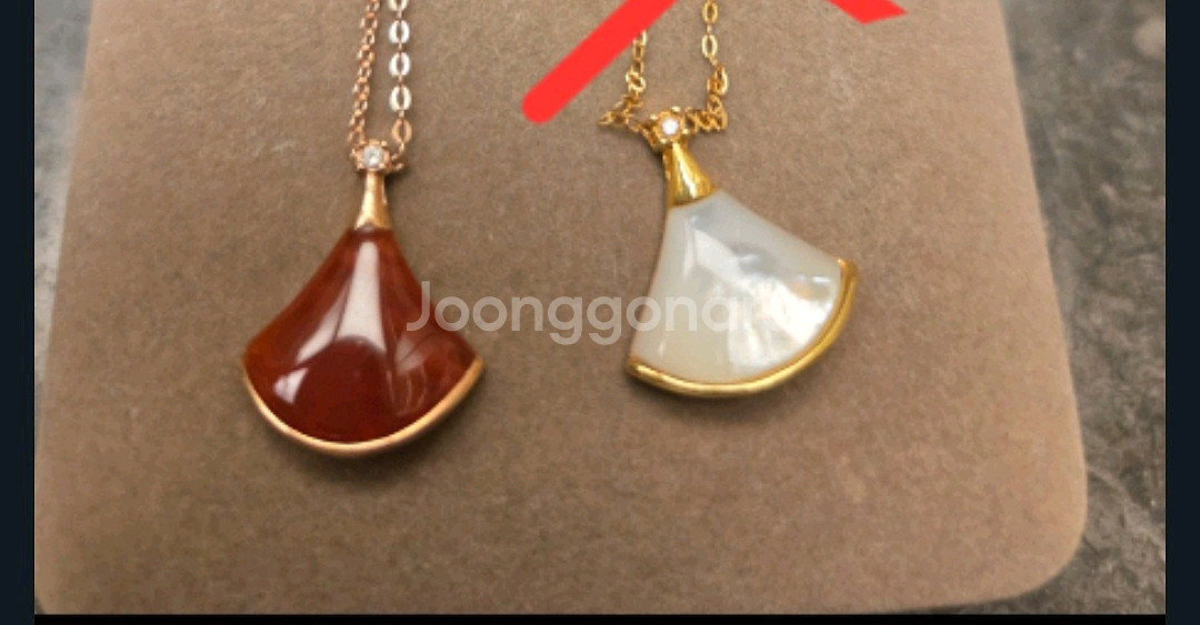 18k다이아레드스톤팬던트=새상품=화이트팔림--0