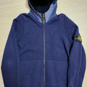 스톤아일랜드 나일론 우븐 믹스 니트 후드 집업 XL 판