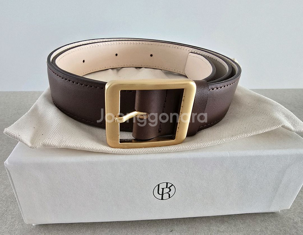 유메르 에쿠르 레더 벨트 브라운/골드--0