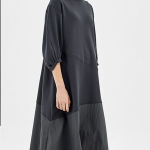 새상품 시스템 텍스쳐 라인 니트 원피스 타임 마인