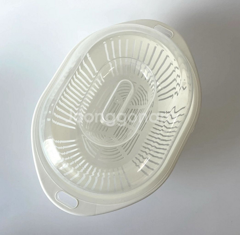 (미사용) 뚜껑 채반, 바구니 야채보관 소쿠리--2