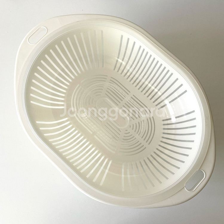 (미사용) 뚜껑 채반, 바구니 야채보관 소쿠리--4