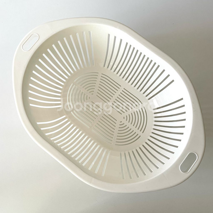 (미사용) 뚜껑 채반, 바구니 야채보관 소쿠리--5