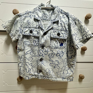 리미떼두두 플라워 데님 셔츠 S