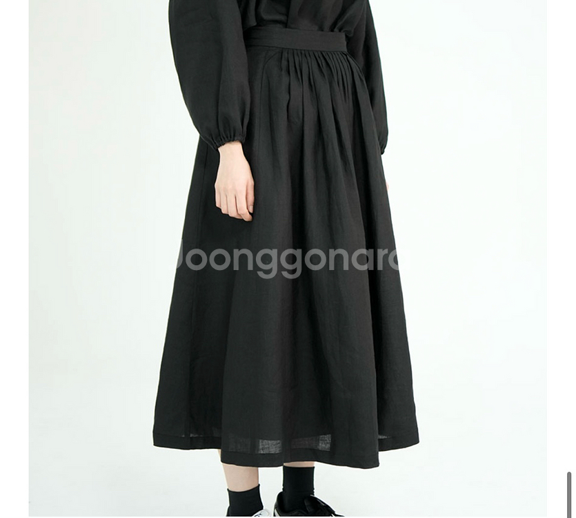 유노이아 mone 모네 린넨 스커트(s)--0