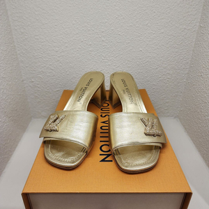 루이비통 골드 크리스탈 LV 셰이크 뮬 38