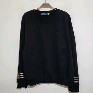 (L) 랄프로렌 폴로 스웨트 블랙 로고 맨투맨 티셔츠