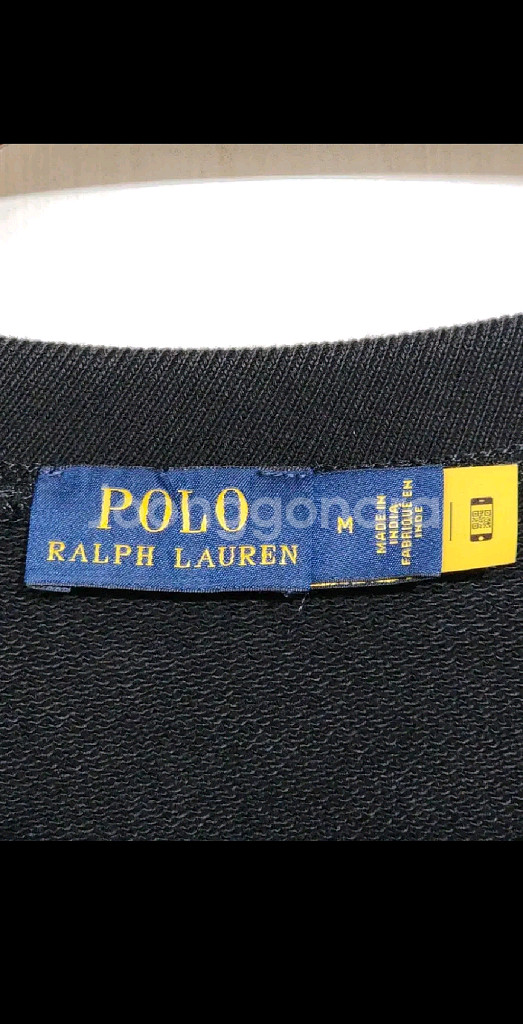 (L) 랄프로렌 폴로 스웨트 블랙 로고 맨투맨 티셔츠--2