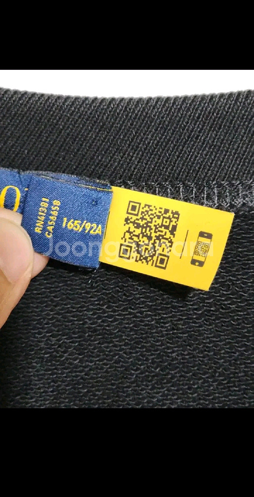 (L) 랄프로렌 폴로 스웨트 블랙 로고 맨투맨 티셔츠--4