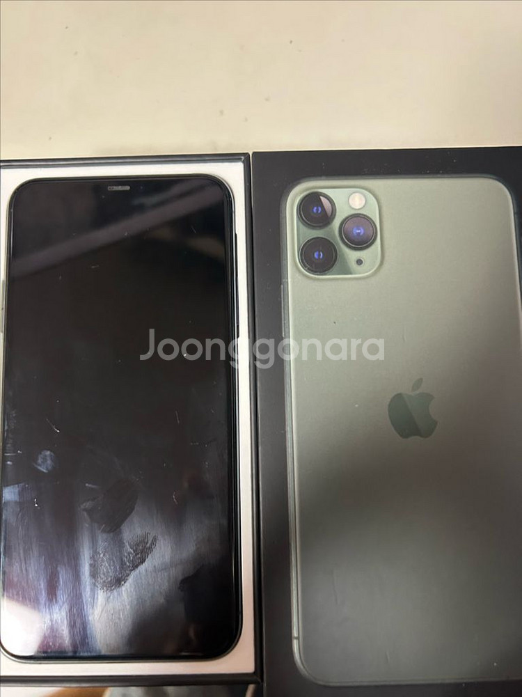 아이폰11프로맥스64gb 미드나잇그린--0