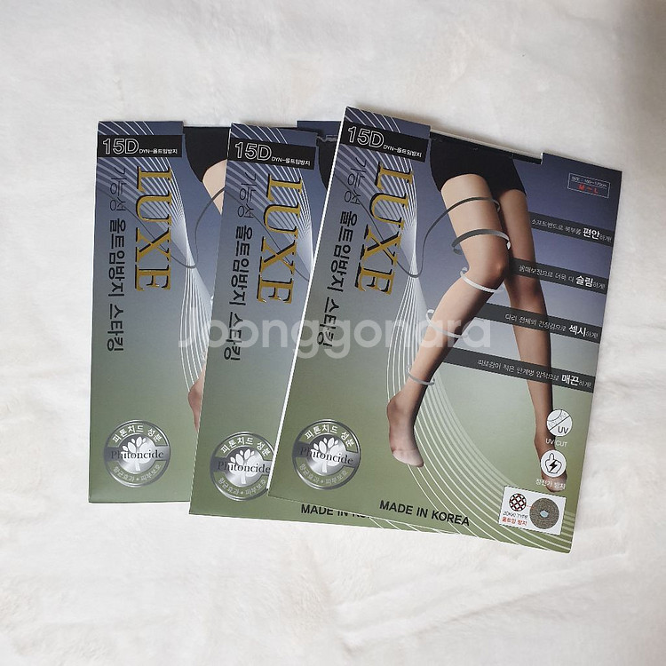 luxe 15D 기능성 올트임방지 스타킹 블랙 3개--0