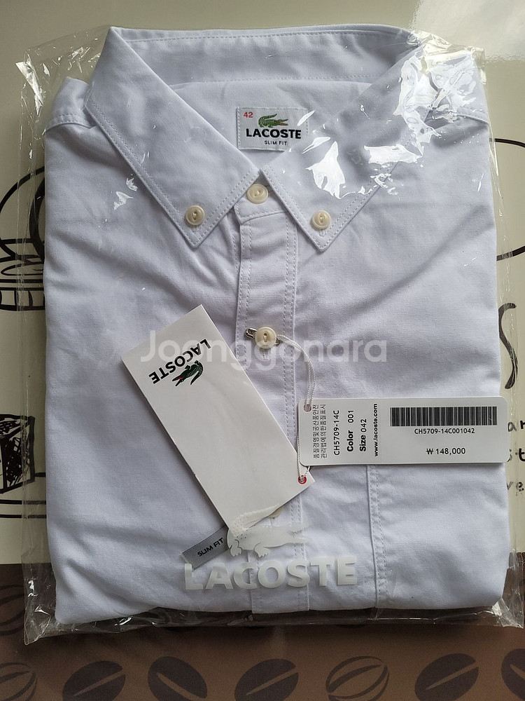 lacoste all white shirts 긴팔--0