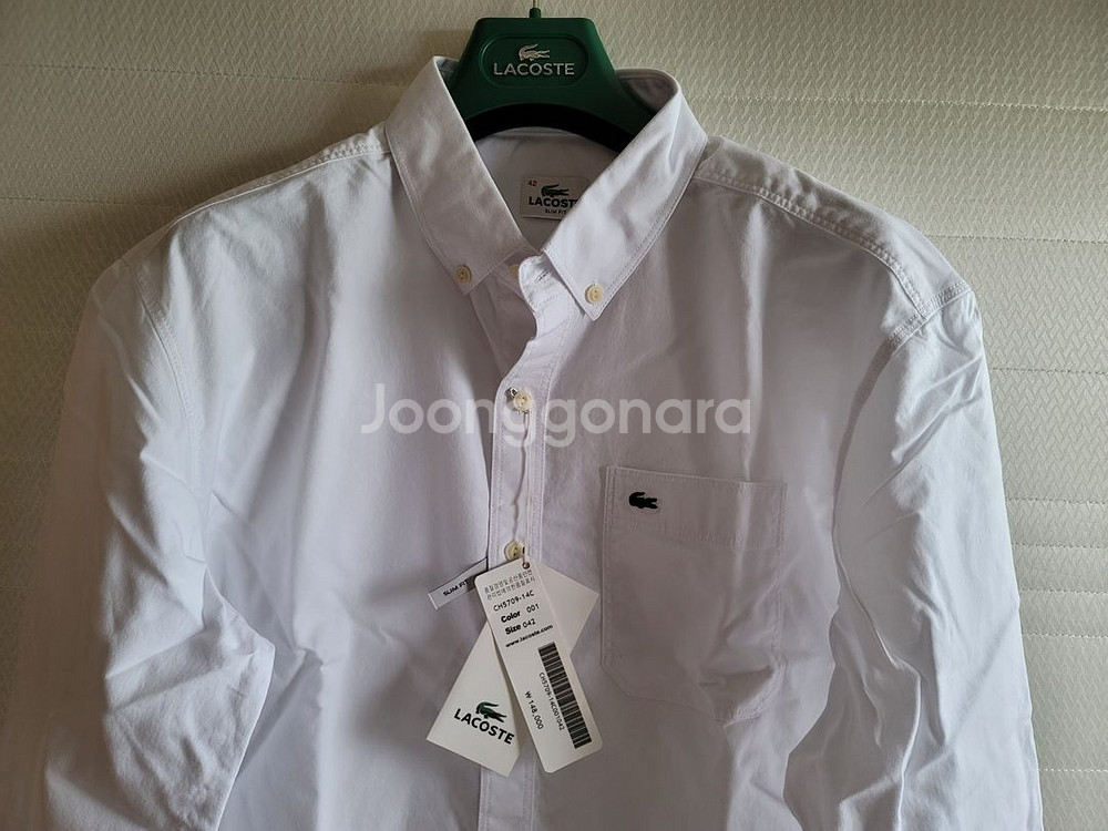 lacoste all white shirts 긴팔--3