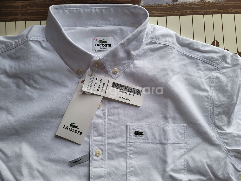 lacoste all white shirts 긴팔--5