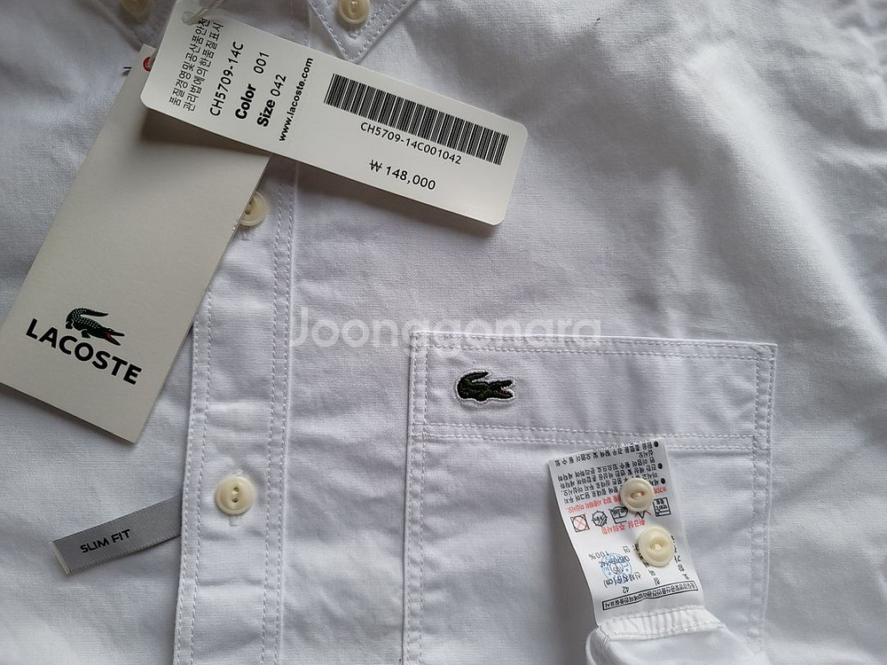 lacoste all white shirts 긴팔--7