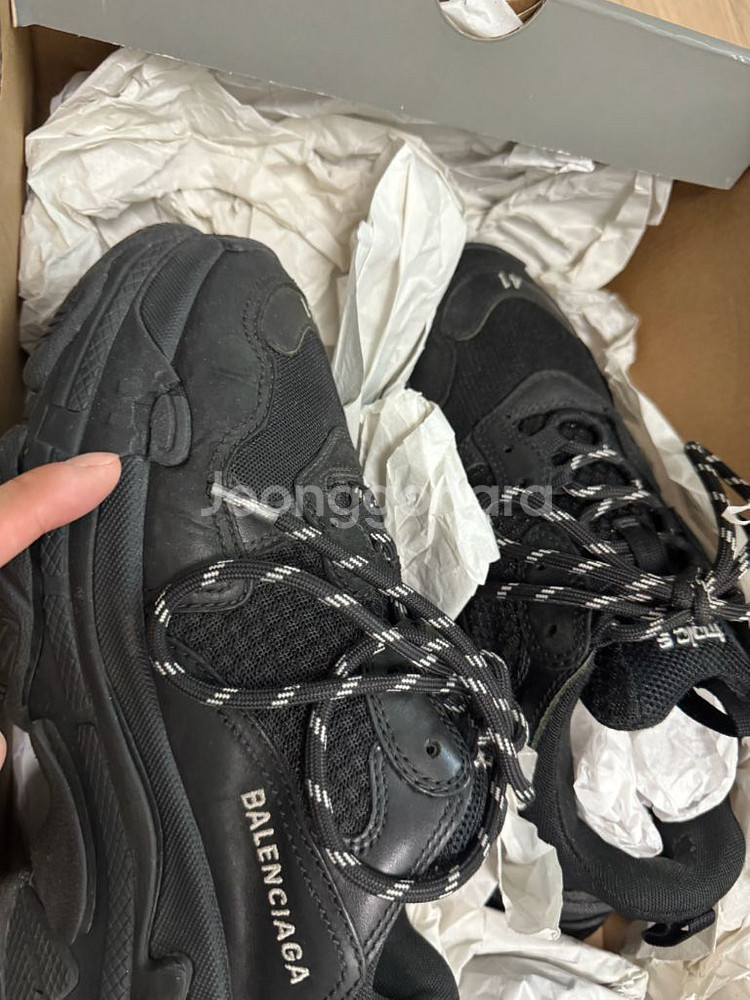 발렌시아가 트리플S 더티블랙 41--5