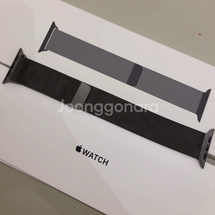 애플워치 밀레니즈루프 스트랩 정품 45mm (블랙)--0