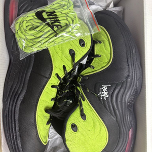 나이키x스투시 에어페니2 비비드 그린 앤 블랙 285