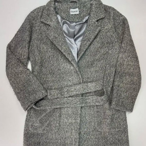 여성 19fw 가니 Ganni 부클 벨티트 코트