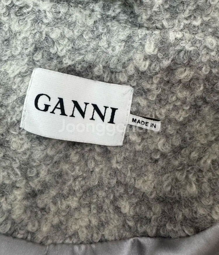 여성 19fw 가니 Ganni 부클 벨티트 코트--2