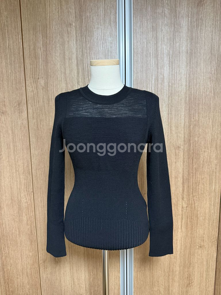 미샤 라운드넥 니트 풀오버 (블랙)-미착용 새상품--0