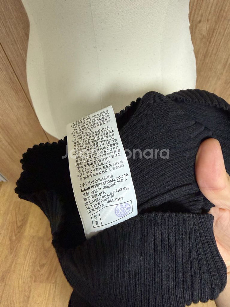 미샤 라운드넥 니트 풀오버 (블랙)-미착용 새상품--3