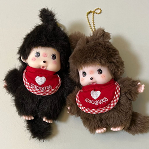 새상품 몬치치 턱받이 인형 키링 가방고리