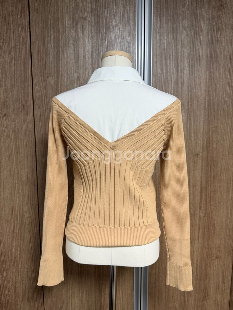 잇미샤 셔츠 카라 니트 풀오버 (베이지) 미착용 새상품--1