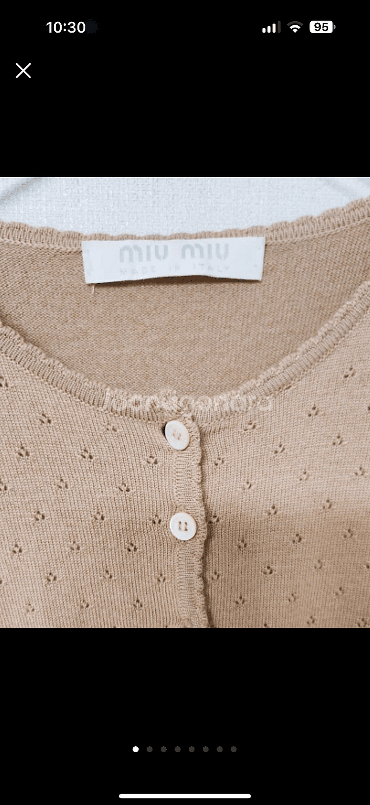 정품. MIU MIU 100% 울 가디건. 정가200만--0