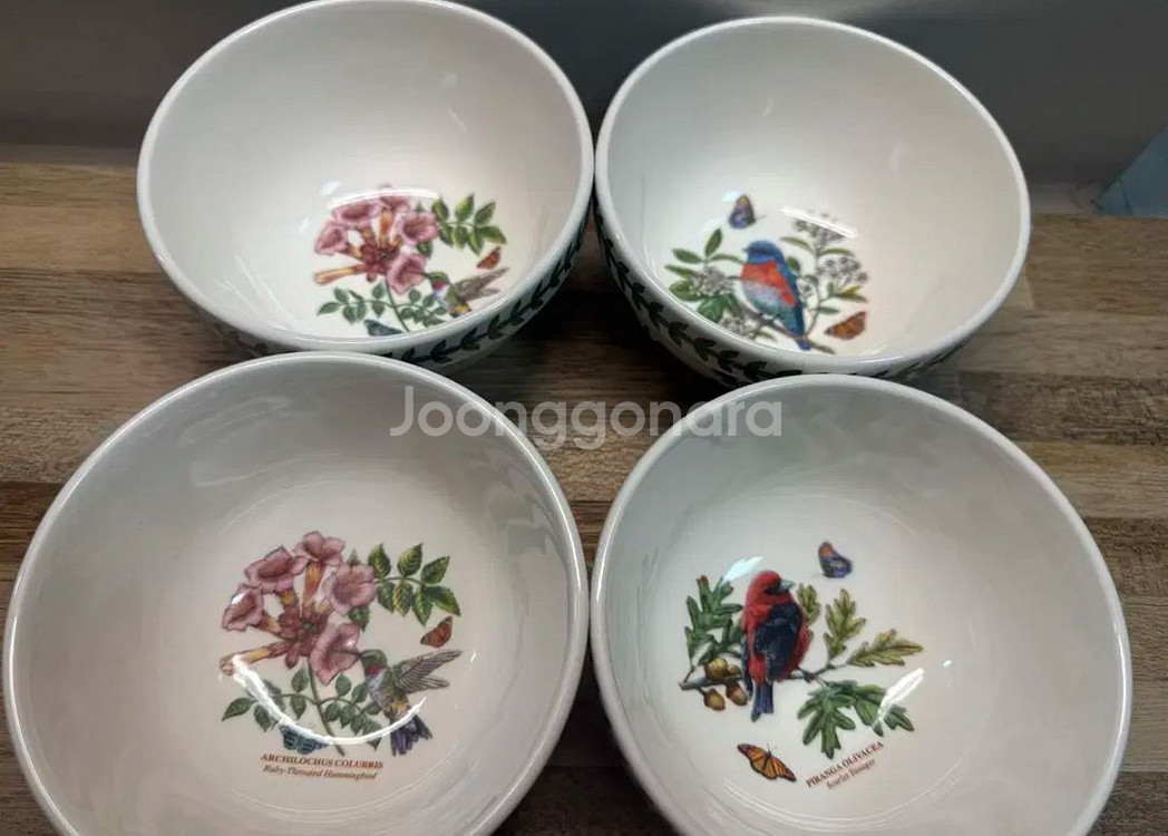 영국산)포트메리온 보타닉가든 버드 밥공기4p--1