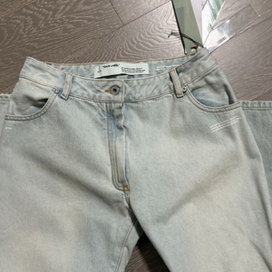 Off white 오프화이트 연청 데님 새상품