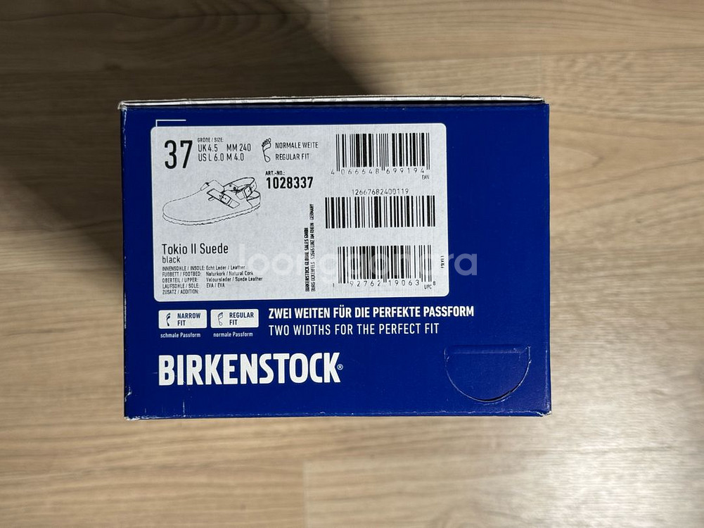 버켄스탁 토키오 II 스웨이드 블랙 240 (37사이즈--7