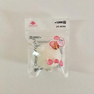 다이소 곤약 세안 퍼프