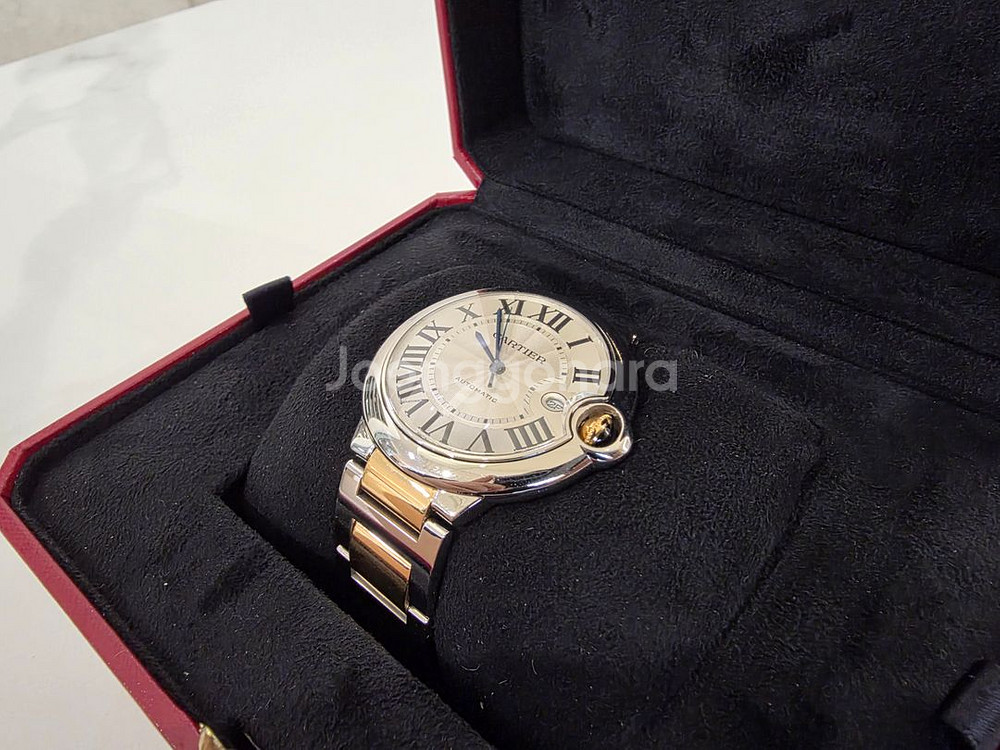 까르띠에 발롱블루 콤비 가죽줄포함 42mm 16년--3