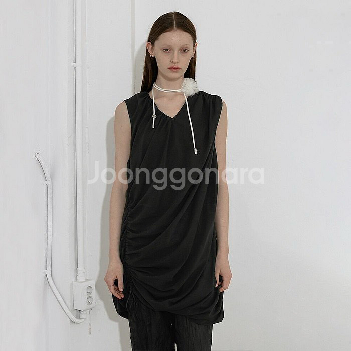 로우타이드 Low Tide 드레이프 쉬어 드레스--0