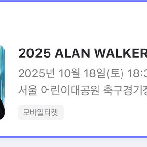 알렌워커 Alan walker 내한 티켓 싸게팔아요