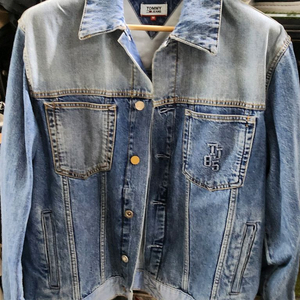 새상품 타미힐피거 패치워크 트러커 데님 타미진스 M