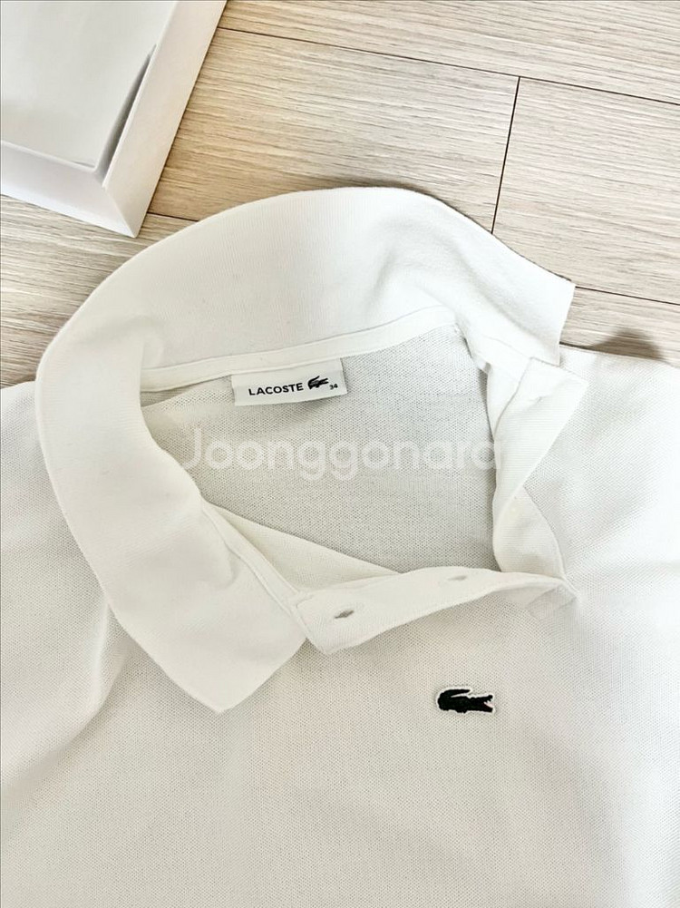 [34] 라코스테 가오리 사선 카라 폴로 반팔--8