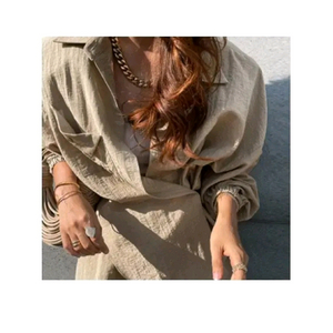 줄로그 투웨이 셔츠 - 베이지, 프리