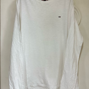 남성 타미힐피거 흰색 긴팔 티셔츠
