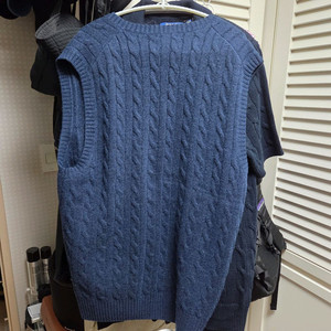 폴로 울 케이블 조끼/베스트 L 105