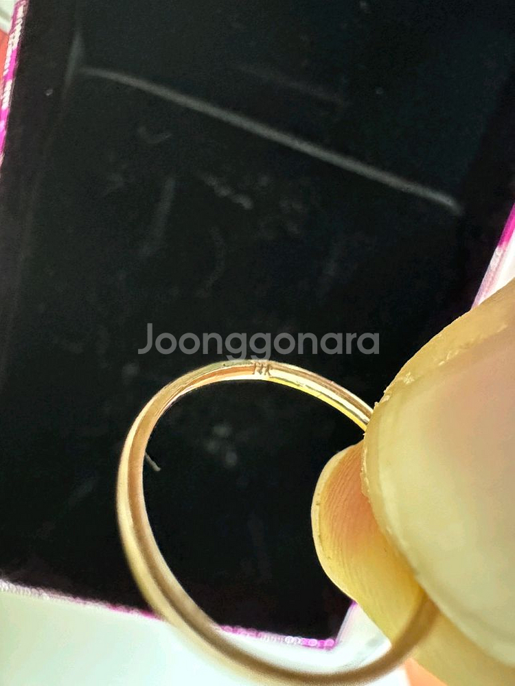 14K 로즈골드 민자반지 링반지 금반지--2