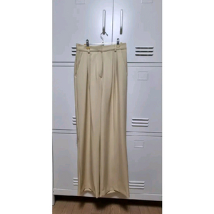 베이직 와이드 슬랙스 - 옐로우, S