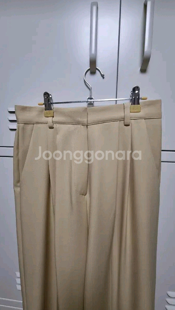 베이직 와이드 슬랙스 - 옐로우, S--3