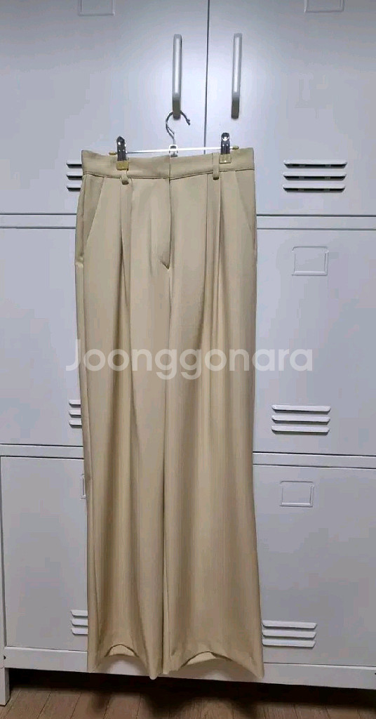 베이직 와이드 슬랙스 - 옐로우, S--1