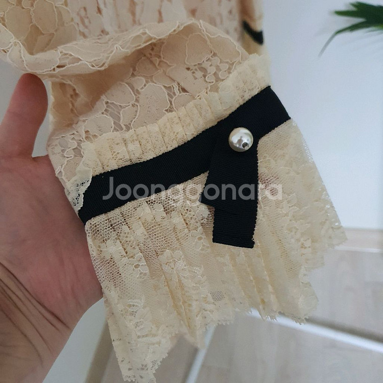 지고트 레이스 플리츠원피스--2