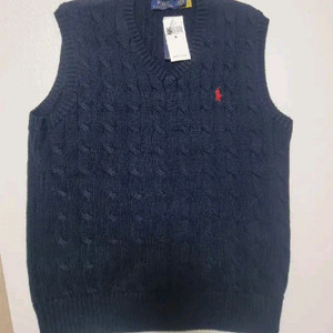폴로 코튼 케이블 조끼/베스트 M (100)